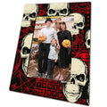 Halloween Skull Picture Frame for 4x6 Photos - Retro Wooden Halloween Decor - Variation: Skull