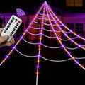 Halloween Spider Web Lights with 250 LEDs, 8 Modes Waterproof Outdoor Decoration