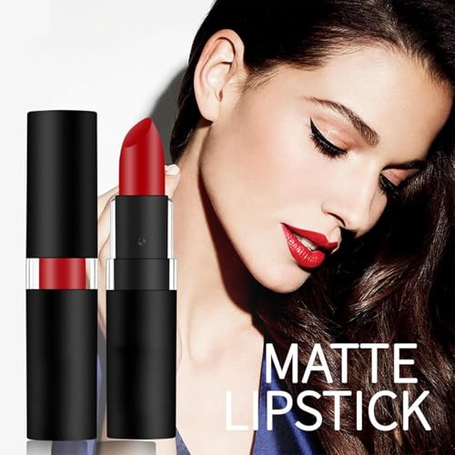 3Pcs Matte Velvety Lipstick Set - Black White Red Lip Face Paint - 0.12 Fl Oz Variation 02#