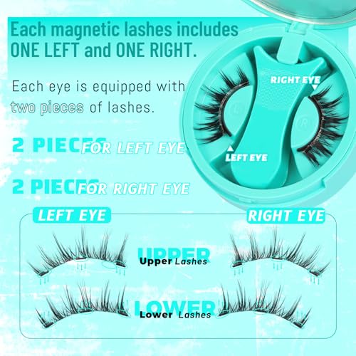 Sweety Magnetic Eyelashes with Applicator - Reusable Cat Eye & Manga Lashes, No Glue, Gift-Ready