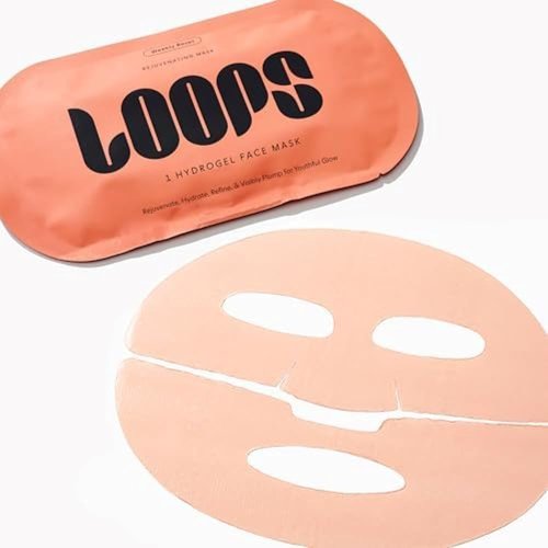 LOOPS Weekly Reset - Rejuvenating Hydrogel Face Mask for Youthful Glow - Hydrates, Refines & Reduces Puffiness - 1 Pc