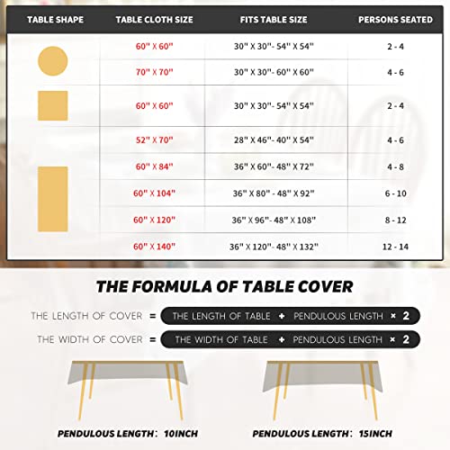 Pink Gold 60x84 Inch Rectangular Gauze Tablecloth - Durable Linen Home Decor