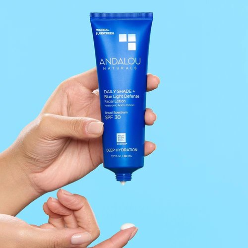 Andalou Naturals Clear Skin Mineral Face Sunscreen SPF 30 - Lightweight, Non-Greasy Sunblock Lotion - 2.7 fl oz