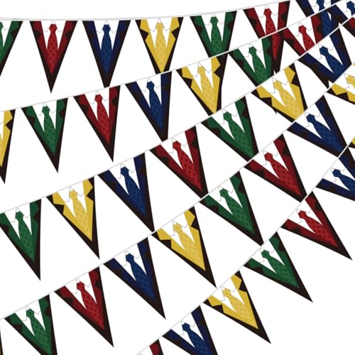 Wizard Themed Pennant Banner 49 Ft - Tie Bunting for Fantasy Events, Classic / Wizard Variation