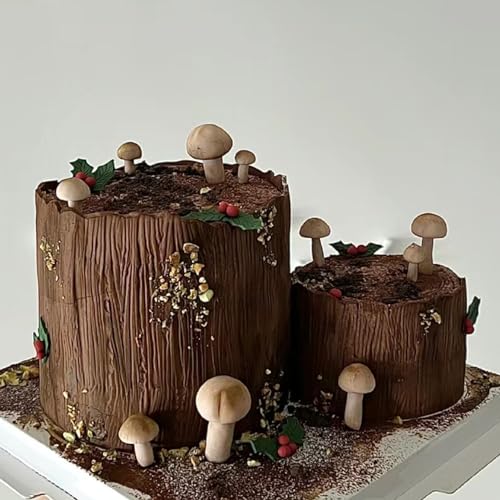 Wood Grain Tree Bark Silicone Mold for Cake Decorating - Style A