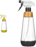 Full Circle 16oz Glass Spray Bottles - Green & Gray with Stream & Mist Modes | Refillable Design & Bamboo Accents