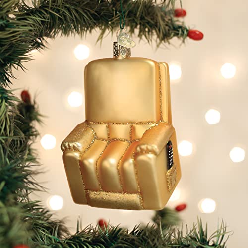 Recliner Glass Christmas Ornament Hand-Painted Holiday Decor - Old World