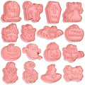 Halloween Cookie Cutter Set with Plunger Stamp - 16 Shapes for Cookies & Crafts - Variation of THIS listing