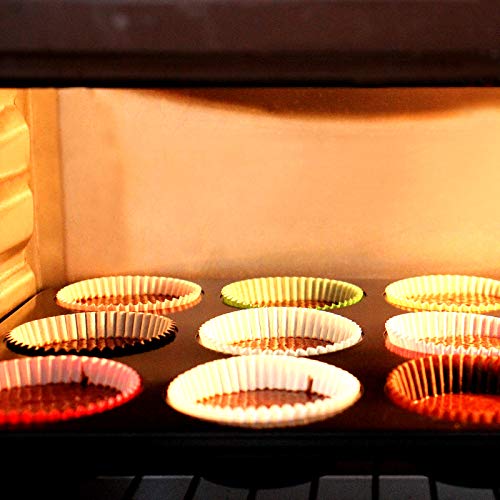 Black Standard Size Baking Cups Cupcake Liners 200 Pcs - Food Grade, Eco-Friendly