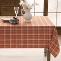 Romanstile Fall Checkered Tablecloth - Orange Plaid Rectangle 54x80 Inch