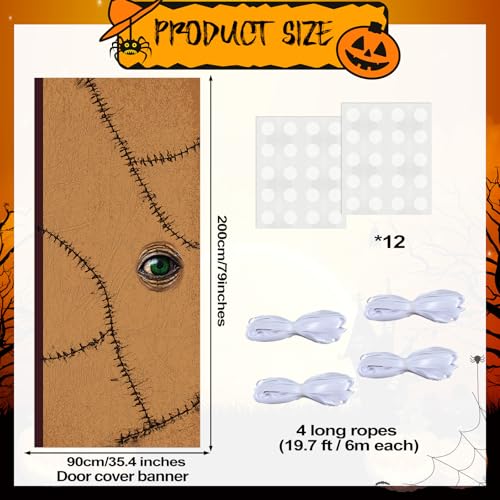 Halloween Witch Magic Book Door Decoration - Large Indoor Outdoor Hanging Banner
