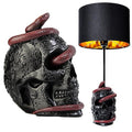 GUTE Skull Snake Lamp - 24 Inch Gothic Table Decor with Skull & Snake Variation