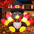 5.4 Ft Thanksgiving Inflatable Turkey with LED Lights for Outdoor Yard Decor