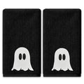 Halloween Hand Towels Set - 14x30 Inch Embroidered Ghost Bathroom Decor - Hexagram