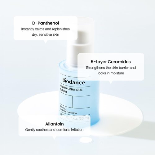 BIODANCE Hydro Cera-nol Serum - Hydrating & Soothing Facial Serum for Dry Skin | 1.01 fl. oz