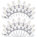 2 Pack C7 LED String Lights with 30 Bulbs, Adjustable Clip & Double Fuses - Xmas Village & Holiday Decor