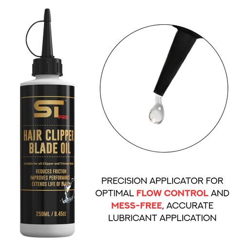 Supreme Trimmer Premium Hair Clipper Blade Lubricating Oil | 250ML Anti-Rust Barber Clipper Oil for Blades, Hair Trimmer | STO925
