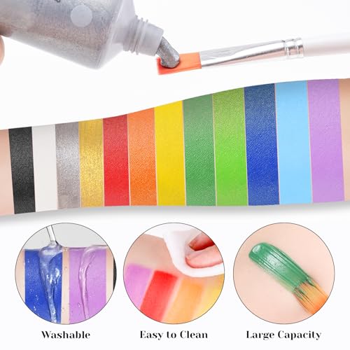 Light Green Face Paint 70ml - Non-Toxic Washable Body & SFX Makeup