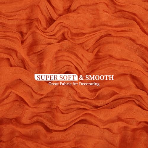Orange Cheesecloth Table Runner 10 Pack 10FT Rustic Gauze Wedding Party Decor