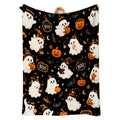 Halloween Fuzzy Throw Blanket - Pumpkin Design, 40x60 Inches, Variation: Halloween8