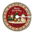 Christmas Tree Skirt Decoration - Small Mini Snowman 35.4 Inch Holiday Home Decor