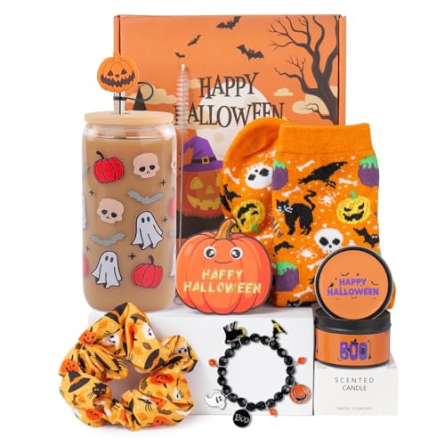 Halloween Gift Basket with Spooky Decor and Accessories - Boo Box for Women & Teens