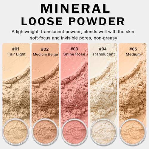 Mineral Loose Setting Sunscreen Powder for Face - 05 Medium SPF35, Translucent