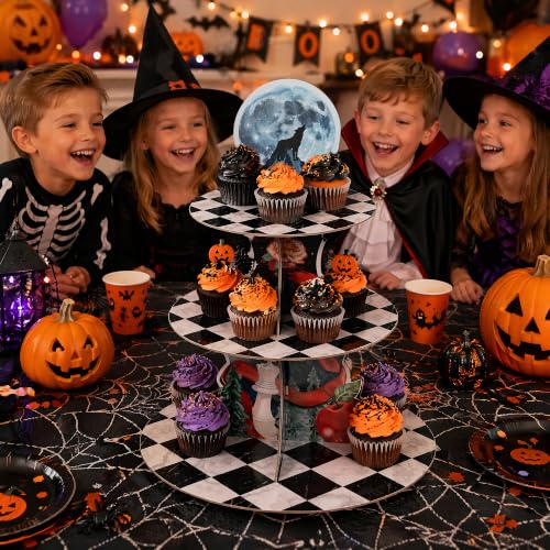 Halloween Vampire Cupcake Stand - 3 Tier Vampire Dessert Holder - Variation of Vampire