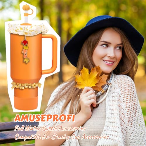 Halloween Stanley Cup Accessories Set with Straw Toppers, Boot Protectors & Charm - Happy Halloween