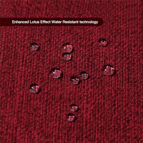 Burgundy Red Table Runner 14x71 Inch Linen-Like Water-Resistant Decor