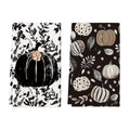 Polka Dot Pumpkin Kitchen Towels Set of 2, 18x26 Inches, Fall Decor