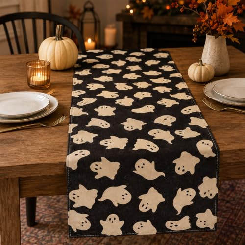 Halloween Ghost Table Runner - 13x72 Inch Spooky Seasonal Decor - Variation of THIS listing