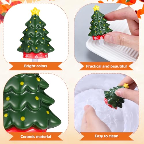 All Holiday Hand-Painted Ceramic Cake Toppers - Set of 7 for Party Decorations