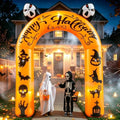 Halloween Inflatable Archway 9FT Tall with Ghost, Pumpkin, Witch & LED Lights - Outdoor Yard Decor
