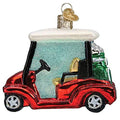 Golf Cart Christmas Ornament - Handcrafted Glass Holiday Decoration