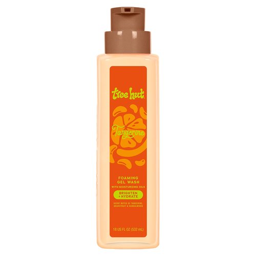 Tree Hut Tangerine Foaming Gel Body Wash - Hydrating Shower Gel for Smooth Skin | 18 fl oz