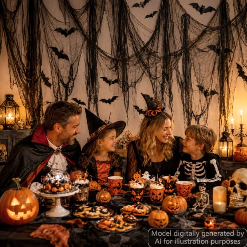 Halloween Party Decorations Black Creepy Cloth & Bat Wall Decor - Black Bat Variation