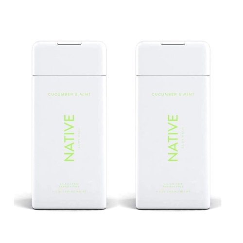 Native Body Wash - Refreshing Cucumber & Mint Scent | 11.5 oz Bottles (Pack of 2)