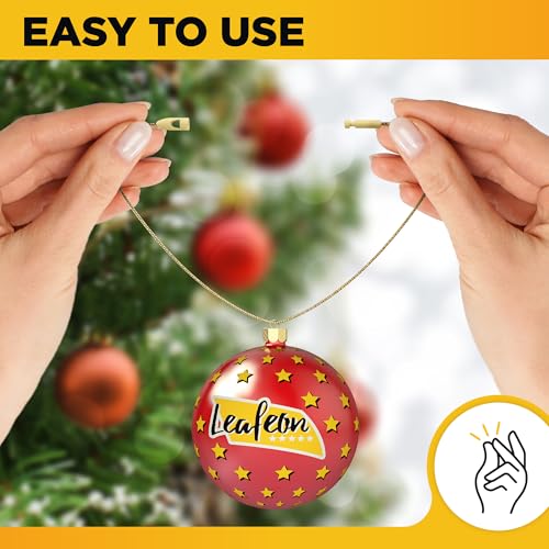 Christmas Ornament Hooks Set - Gold & Silver 200 Pcs with Snap for Tree Decoration