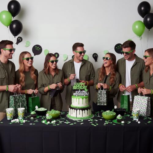 Ghost Party Favors Set - Halloween Sunglasses & Wristbands - 12 Pieces - Variation of Ghost