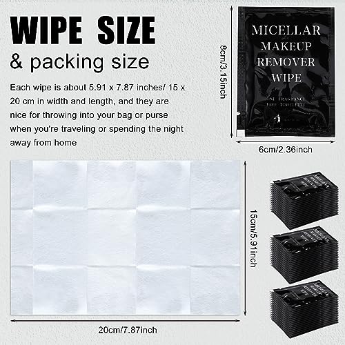Disposable Makeup Wipes - 150 Count, Individually Wrapped, Black
