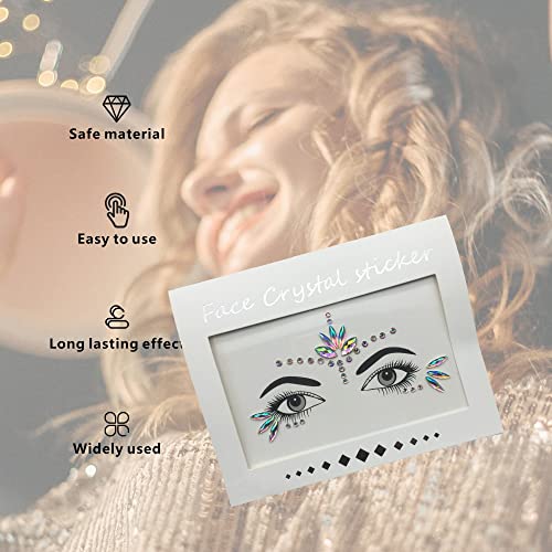 Sparkling Rhinestone Face Gems Stickers for Makeup & Party Decorations