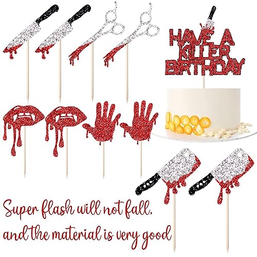 Halloween Killer Cake Toppers Set - Horror Party Decorations for Kids & Adults