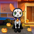 5 Ft Halloween Skeleton Dog Inflatable Decoration with LED Lights Outdoor Yard Decor