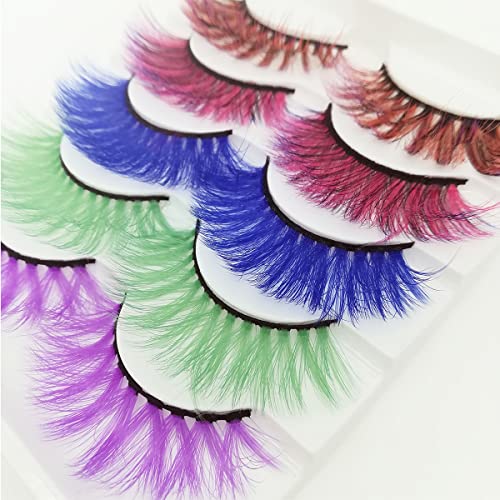 Colorful False Eyelashes Halloween Cosplay Long Dramatic 15MM - MQ3 Variation