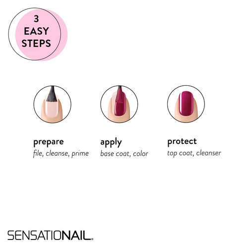 Sensationail Base and Top Coat Gel Polish Refill Kit - Includes Gel Primer, Black, 0.37 Fl Oz (Pack of 2)