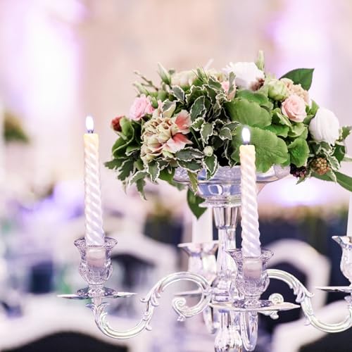 Clear Glass Candlestick Holders Set of 90 - 2.5 Inch Taper Candle Holders for Wedding, Dining, Decor