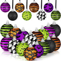 Halloween Ball Ornaments for Tree 2 Inch - Spooky Style, 16 Pieces
