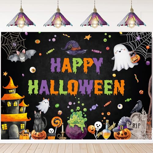 Halloween Photography Backdrop 7x5 ft Spooky Ghost Halloween Background - Vinyl
