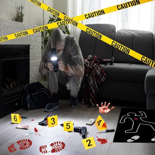 Crime Scene Decorations Kit for Murder Mystery & Halloween Parties